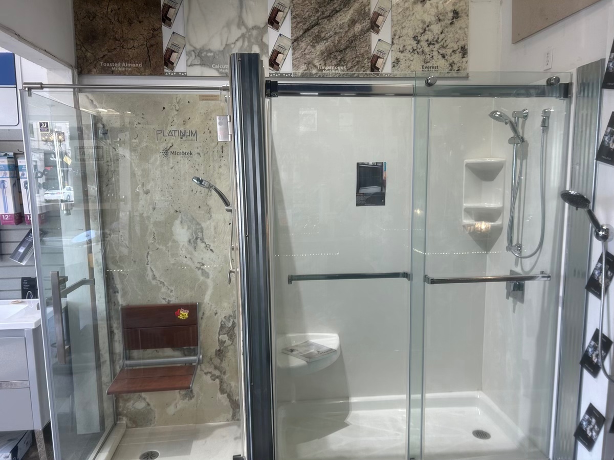 Dy's Plumbing shower display